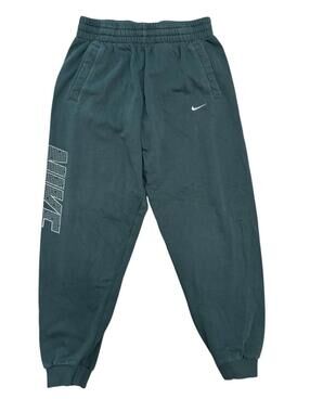 Nike Boys's Dark Green Fleece Jogger Pants Cotton Polyester Size Xl